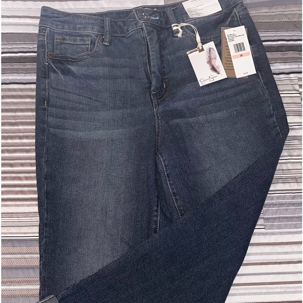 Jessica Simpson cropped stone washed